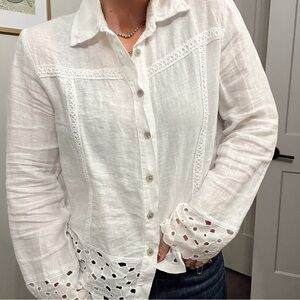 Milio-Milano White Linen Button Down